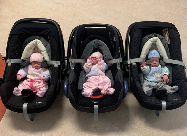 Following the birth of the triplets at the start of this year, Melanie has had her hands full raising five children under three (Credit: SWNS)