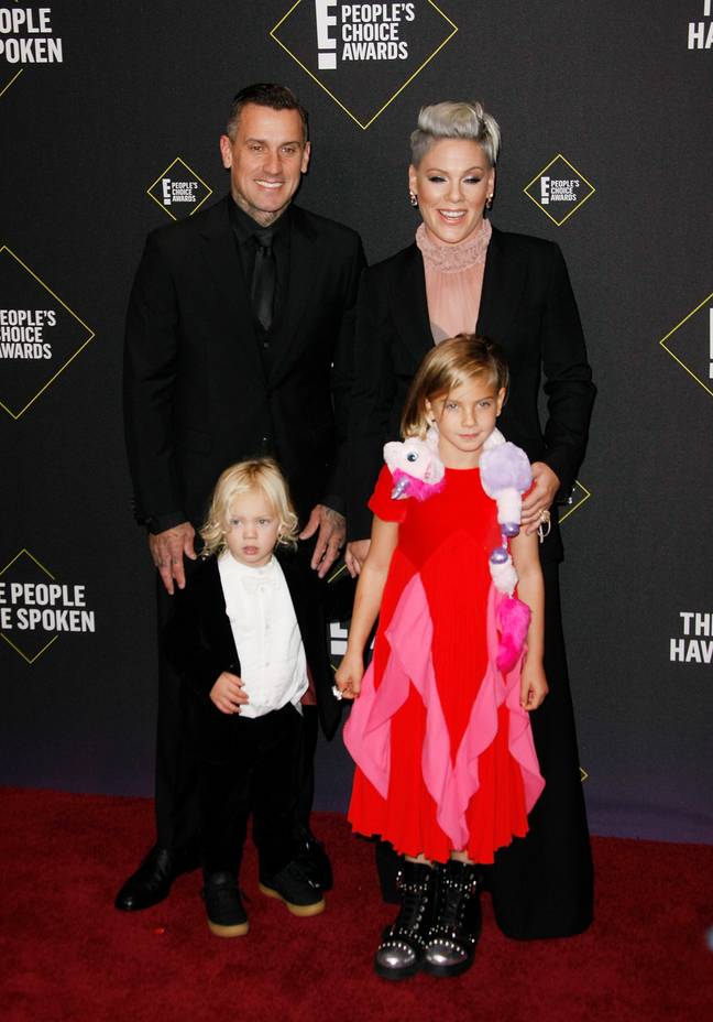 The singer's husband Carey Hart and their daughter Willow have been 'fine' (Credit: PA) 