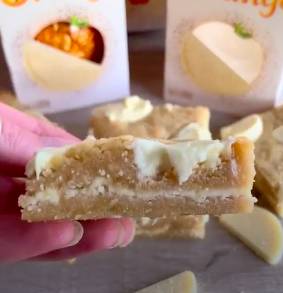 How delicious do these white chocolate orange blondies look? (Credit: Eloise Head/Fit Waffle Kitchen)