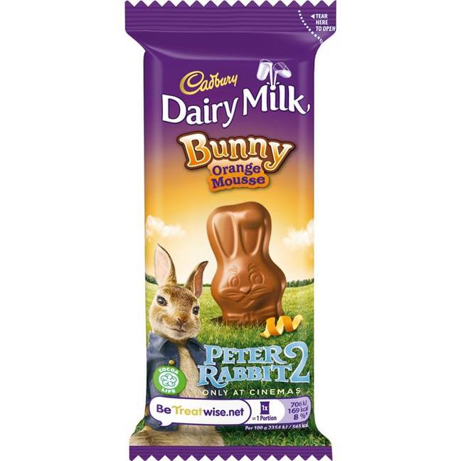 The Dairy Milk bunny bar will come in an orange flavour too this year. (Credit: Cadbury)