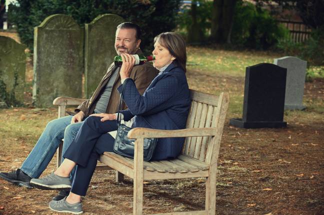 After Life returns to Netflix on 24th April 2020, bringing six new episodes to the streaming platform (Credit: Netflix)