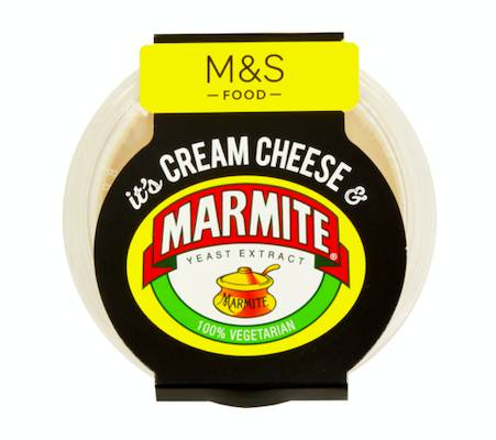 Marmite cream cheese launches today (Credit: M&amp;S)