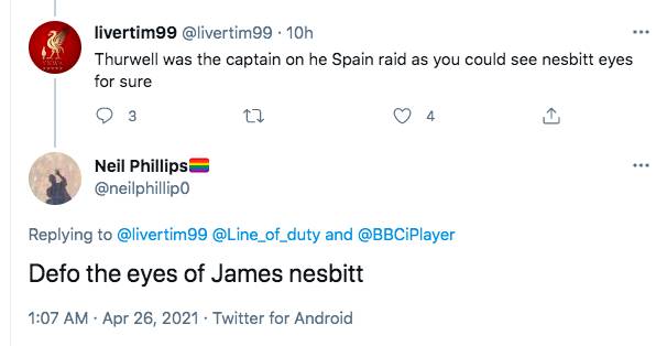 The Spanish officer sparked debate on Twitter (Credit: Twitter)