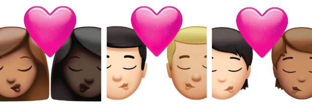 The romantic emojis have become more diverse (Credit: Apple)