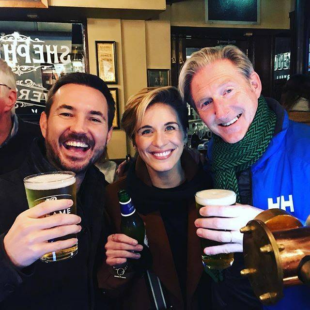 The co-stars met for a pint ahead of filming season six. (Credit: Twitter/martin_compston)