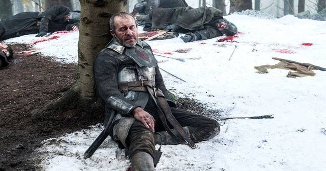 Stannis just needs to recharge for a couple of hours. Credit: HBO