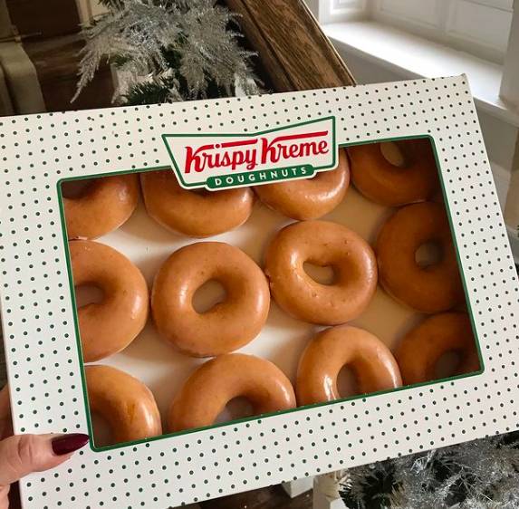 All you have to do is pop into Krispy Kreme shop and if you can safely share how you have connected with someone (Credit: Krispy Kreme)