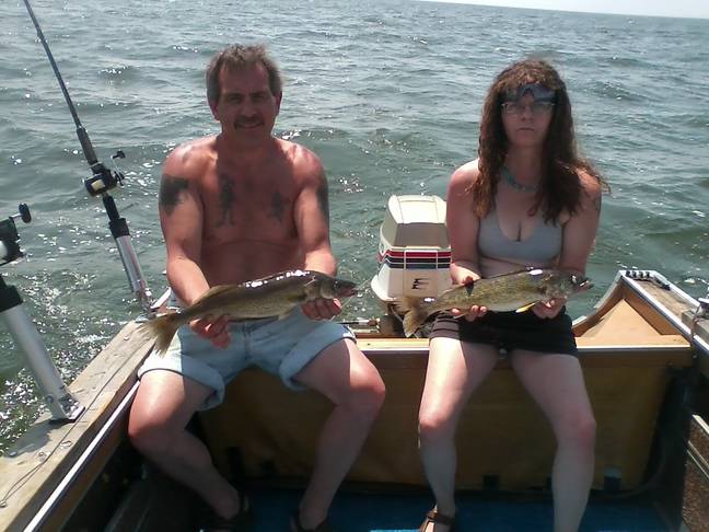 Scott Tadych and who we presume is Barb Tadych out fishing in 2015 ' Credit: Facebook/Scott Tadych