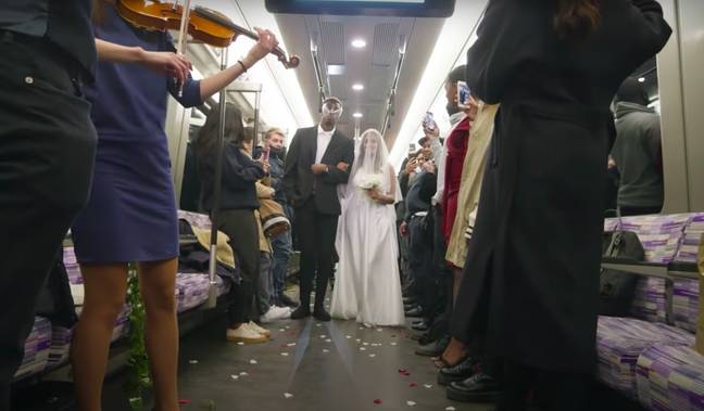 The service was a YouTube prank but had all the hallmarks of a real wedding (Credit: YouTube / Elvin Mensah)