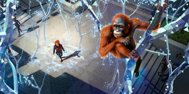 The game transforms your surroundings into a virtual jungle (Credit: Chester Zoo)