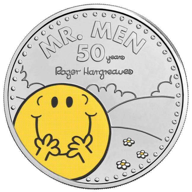 The 50th Anniversary of Mr Men 2021 UK 5 Brilliant Uncirculated Coin (Credit: Mr Men/The Royal Mint)