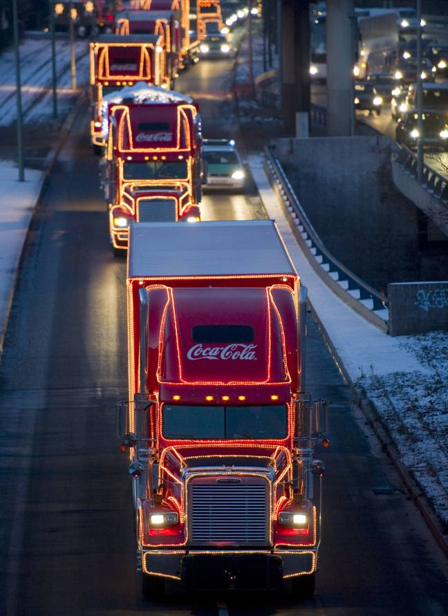 Just a mere glimpse of the Coca-Cola Truck can bring festive feels. (Credit: PA)