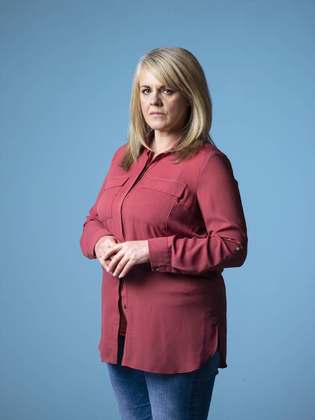 'Cold Call' stars 'Ordinary Lies' actress Sally Lindsay as June Clarke. (Credit: Channel 5/Chalkboard TV)