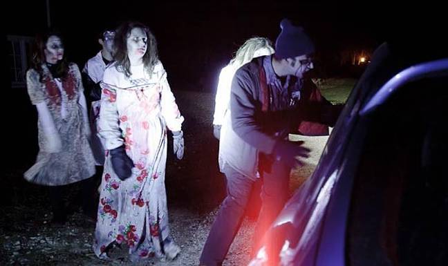 Visitors drive to different scare points with live actors popping up along the way (Credit: Cyclone Events Management)