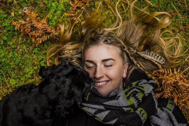 woman smiling