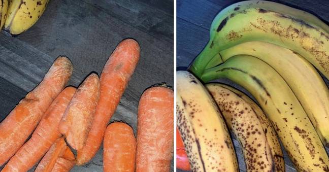 Kerry shared pictures of the fruit and veg online (Credit: SWNS)