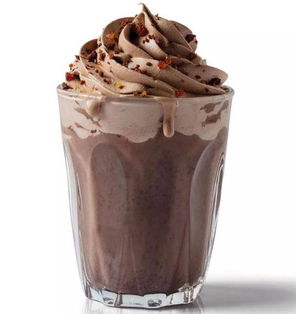 Salted caramel brownie hot chocolate. Credit: Starbucks