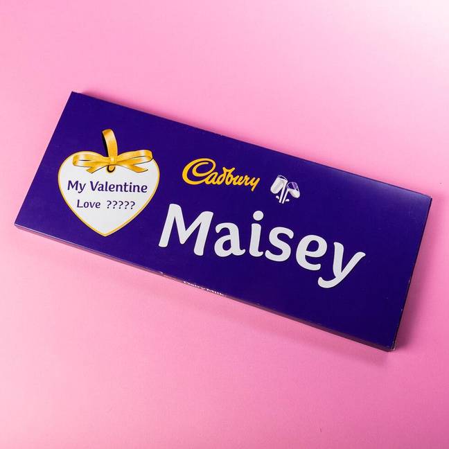 You can send your loved one a giant Cadbury bar for Valentine's Day (Credit: firebox.com)