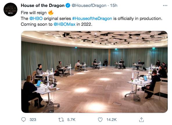 The Game Of Thrones prequel cast met for a read-through (Credit: Twitter)