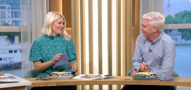 Holly Willoughby make a cheeky quip on Tuesday's show (Credit: ITV)