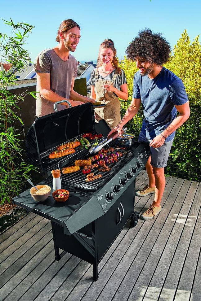 The garden table and barbeque are part of the brand's 'Summer Barbeque' range (Credit: Lidl)