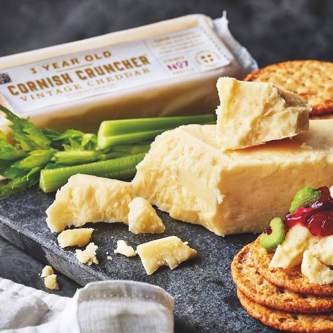 This Cornish Cruncher Vintage Chedder is aged for 36 months (Credit: M&amp;S / Instagram)