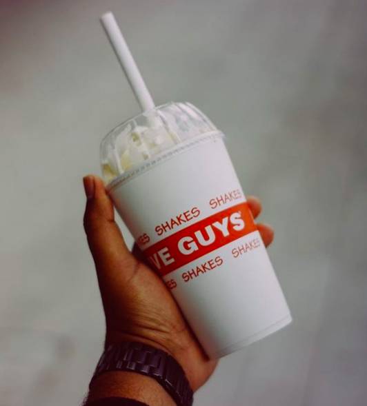 The Five Guys shake can be customised with mix-ins (Credit: Instagram/ Five Guys) 