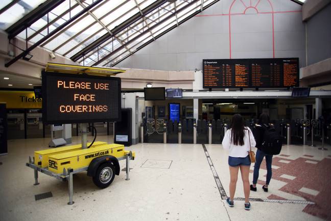 Clapham Junction station in London during lockdown (Credit: PA)