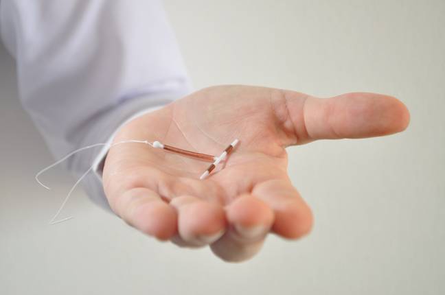 An IUD is a small T-shaped device made from plastic and copper that is inserted into the uterus (Credit: Shutterstock)