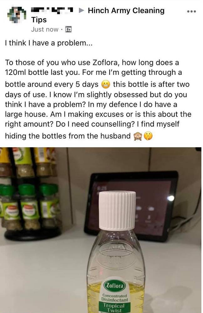 Woman are admitting they've got Zoflora addictions (Credit: Facebook)