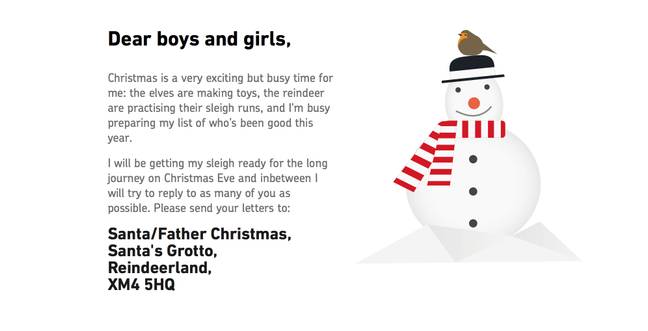 Your kids will get a reply from Santa as long as you include a stamp in the envelope. Credit: Royal Mail
