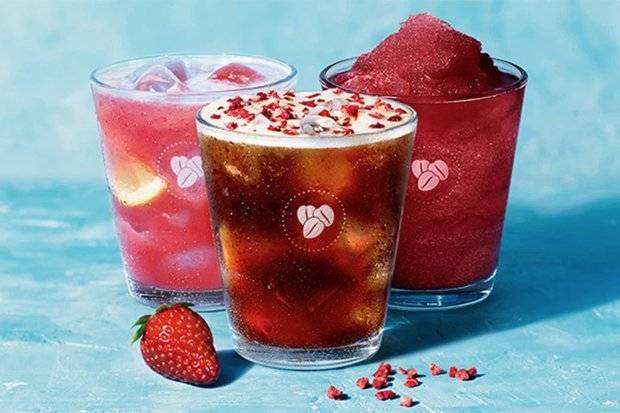 New strawberry drinks. Credit: Costa