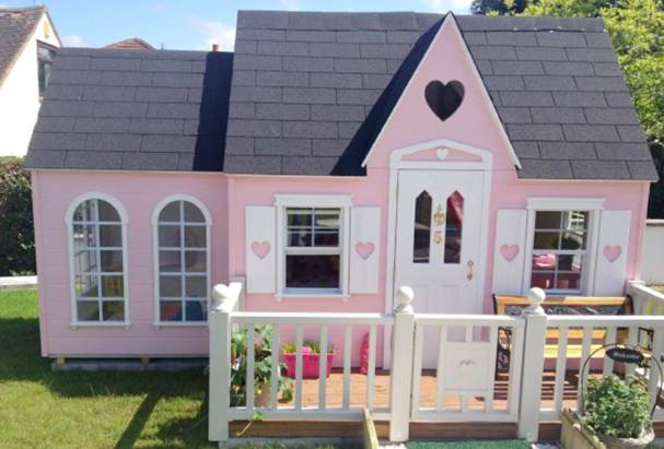 Rochelle Humes' family own a pricey Wendy house from Tinytown Playhomes (Credit: Caters) 