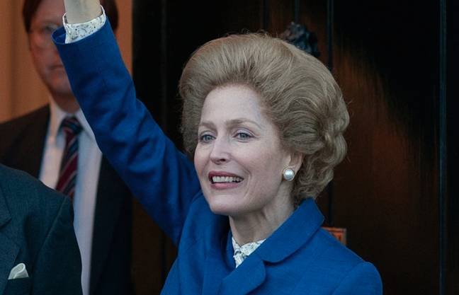 Gillian Anderson as Margaret Thatcher (Credit: Netflix)