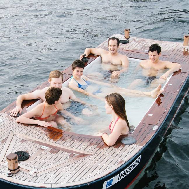 Renters can bring along food, drinks, portable speakers and towels (Credit: Instagram / Hot Tub Boats)