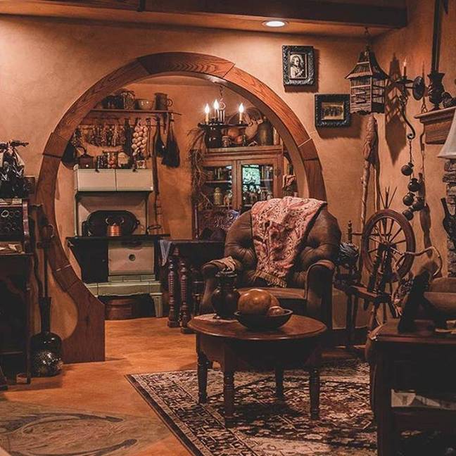 The whimsical interior features all kinds of quirky furniture and accessories (Credit: Airbnb/Hobbit's Dream)