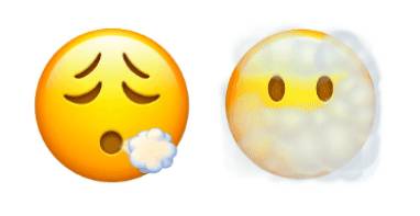 There's a smokey faced emoji and one that appears to be coughing (Credit: Apple)