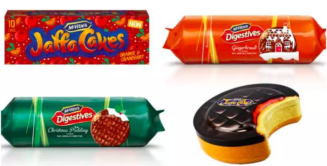 The Jaffa Cakes have had a festive twist (Credit: McVitie's)