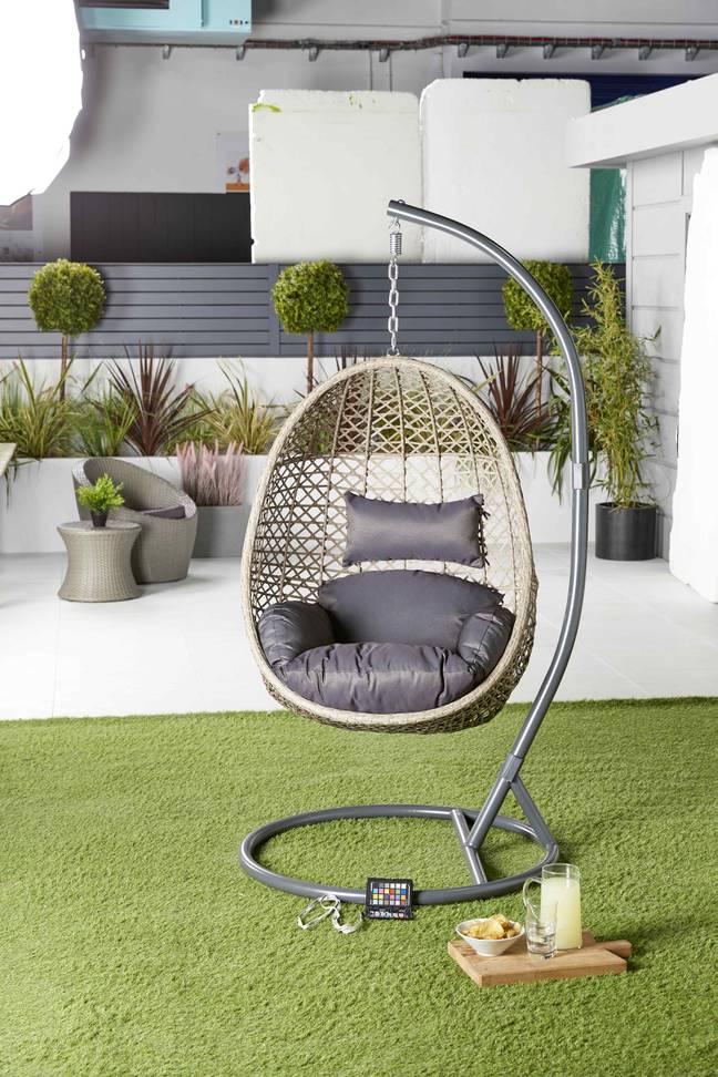 Aldi's sell out hanging egg chair has made a return for 2021 (Credit: Aldi)