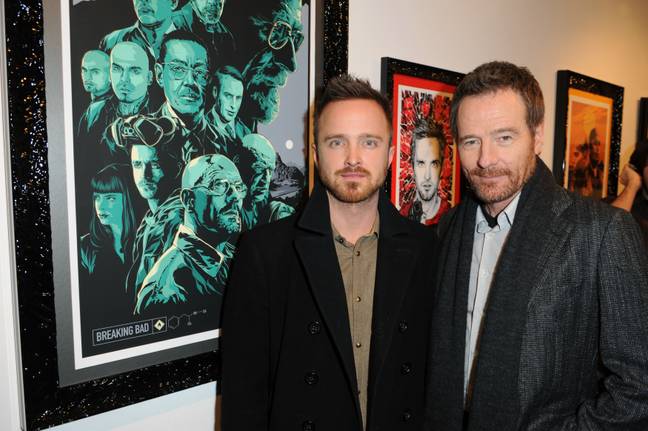 'Breaking Bad' co-stars Aaron Paul and Bryan Cranston. Credit: PA Images