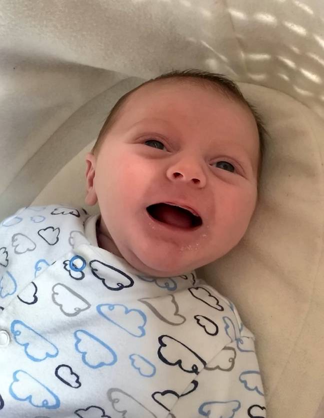 Little Charlie said his first words at just eight weeks old (Credit: SWNS)