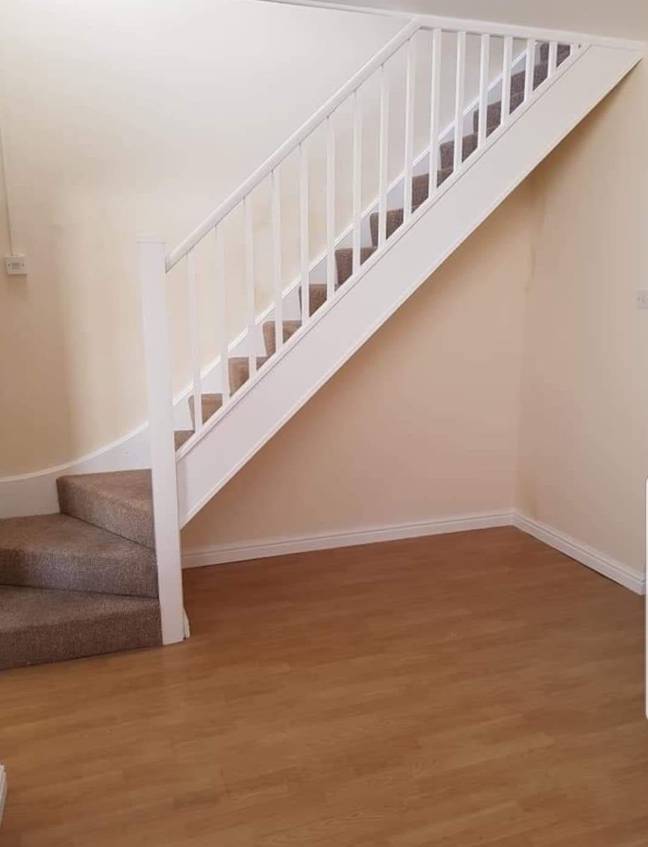 The under stair area was bare and redundant before the transformation. (Credit: Latestdeals.co.uk)