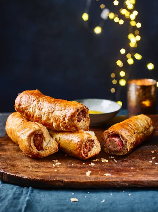 Pigs-in-blankets sausage rolls also make the supermarket's Christmas menu (Credit: ASDA)