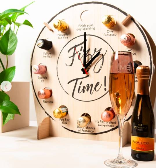 The Prosecco clock is another gift available on the site (Credit: Getting Personal) 