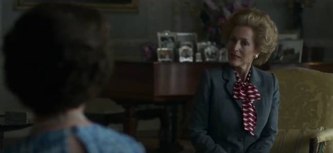 Gillian Anderson stars as Margaret Thatcher (Credit: Netflix)