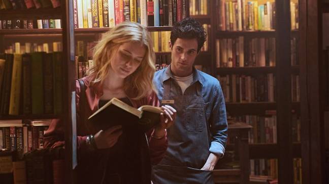 The first series followed psychopath bookseller Joe (Penn Badgley) as he became obsessed with Guinevere Beck (Credit: Netflix)