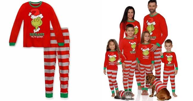 Get your pet in on the festivities this Christmas and try out some matching pjs. (Credit: Amazon)