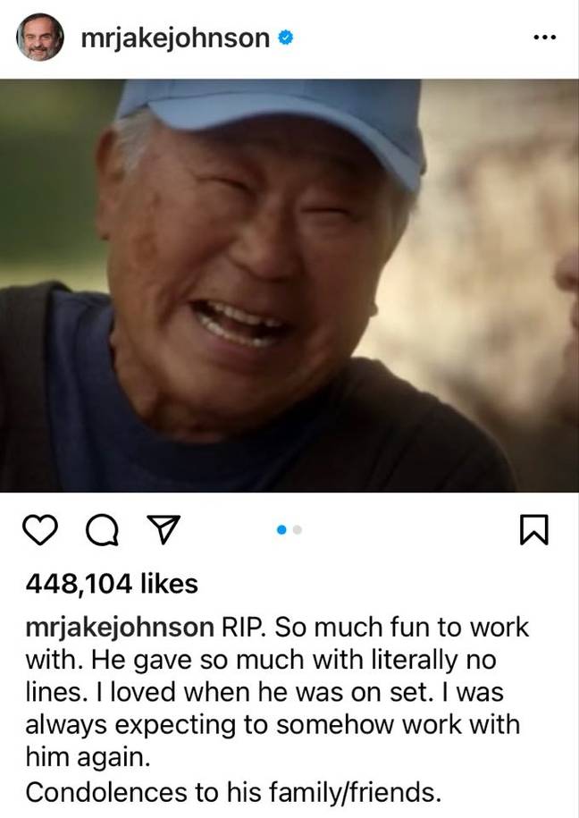 Jake Johnson paid tribute to Ralph Ahn on Instagram 