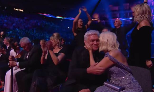 Holly and Phil could be seen hugging and kissing (Credit: ITV)