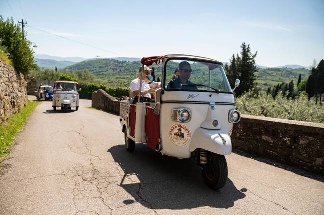 You'll kick off your week with an ape tour of Tuscany (Credit: Birra Moretti)